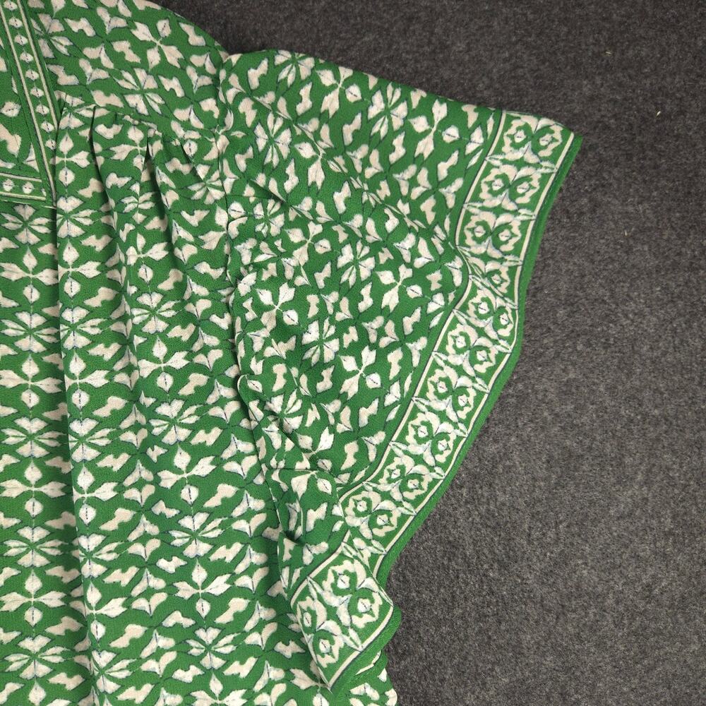 Max Studio Tiered Dress Femme 1X Green Flutter Sleeve Cottagecore Boho Casual - Picture 3 of 11